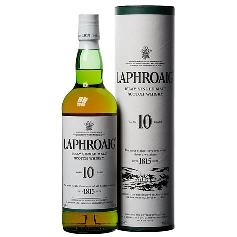 laphroaig 10 year old whisky.